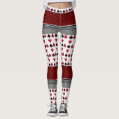 Leggings - jongerenkaartspel met zwarte en rode mo (Voorkant)