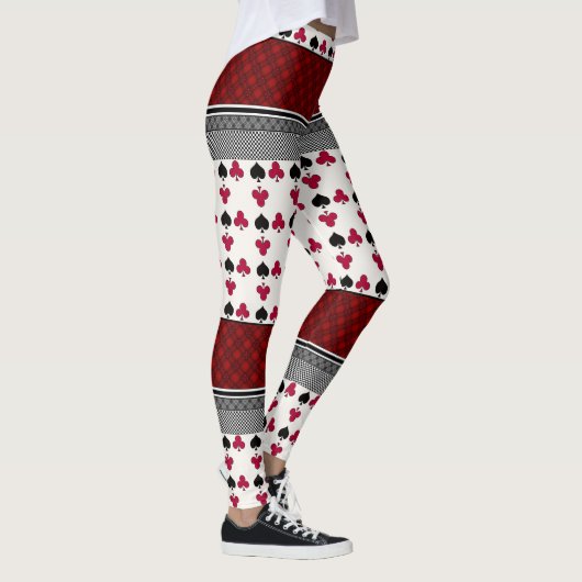 Leggings - jongerenkaartspel met zwarte en rode mo (Rechts)