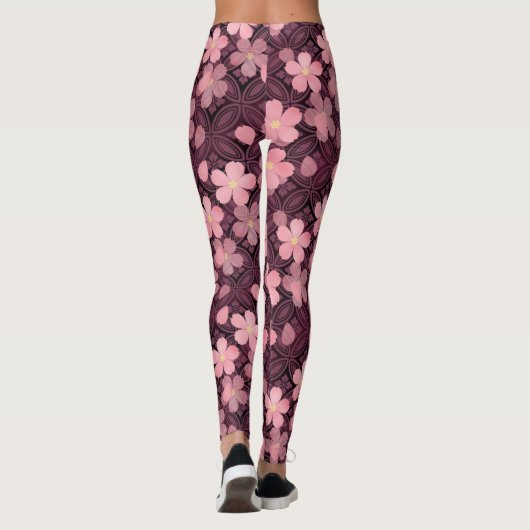leggings kersen bloesem (Achterkant)