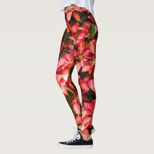 Leggings kerstbloem Poinsettia (Links)