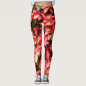 Leggings kerstbloem Poinsettia (Voorkant)