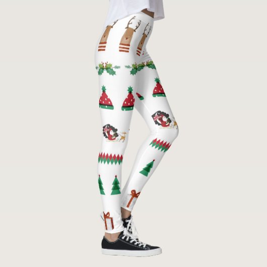 Leggings Kerstboom Santa rendier rood groen (Rechts)
