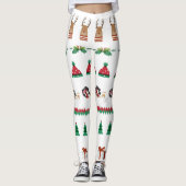 Leggings Kerstboom Santa rendier rood groen (Voorkant)
