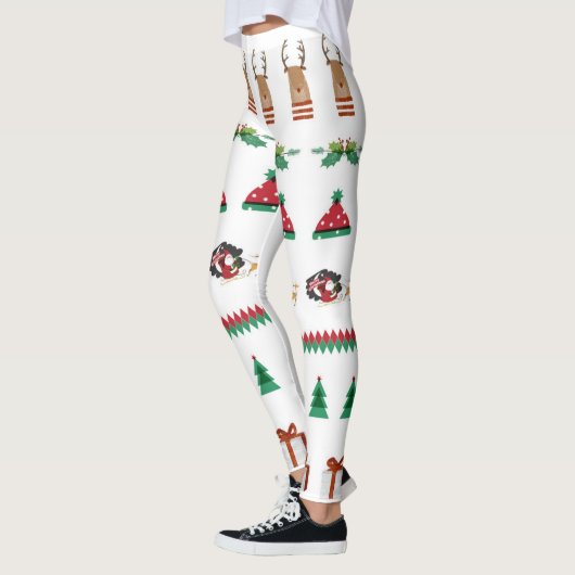 Leggings Kerstboom Santa rendier rood groen (Links)