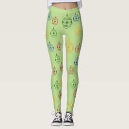 Leggings - kerstboomkleuren