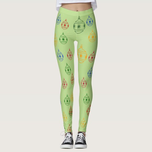 Leggings - kerstboomkleuren (Voorkant)