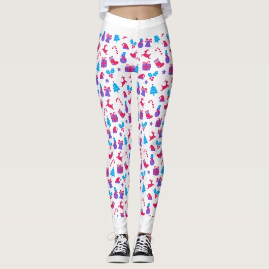 Leggings kerstcadeaupatroon (Voorkant)