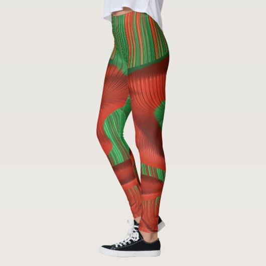 Leggings ~ Kerstrood en groen (Links)