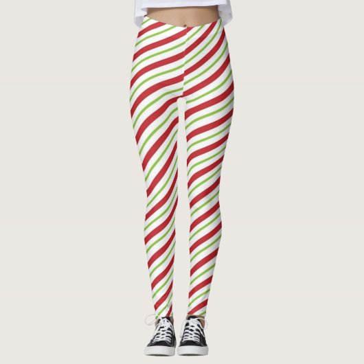 Leggings kerststrepen (Voorkant)