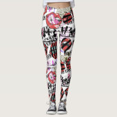 Leggings KGB Red Juicy Lips McFly (Voorkant)