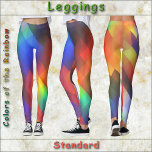 LEGGINGS - Kleuren van de regenboog<br><div class="desc">Voor degenen onder jullie die graag gedurfde kleuren willen, biedt dit ontwerp elke kleur van de regenboog, en misschien een paar andere. Verkrijgbaar in vijf vrouwengrootten (XS, S, M, L, XL). Zie "Over dit product" hieronder voor algemene grootte en productinformatie. Het afbeelding bestrijkt het hele paar leggings, voor en achter....</div>
