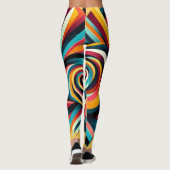 Leggings - Kleurrijk geometrisch ontwerp (Achterkant)