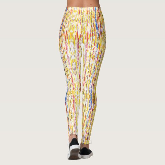 Leggings kleurrijke regenboogkleurige Raindrop Pat (Achterkant)