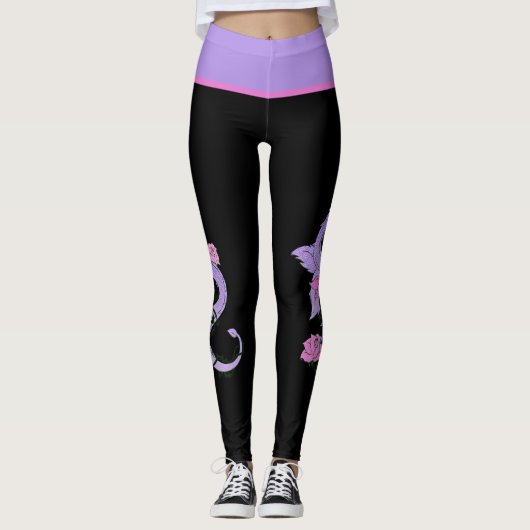 Leggings Lavender Dragon (Voorkant)