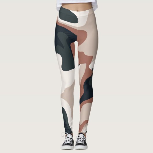 Leggings | legercamouflagepatroon (Voorkant)