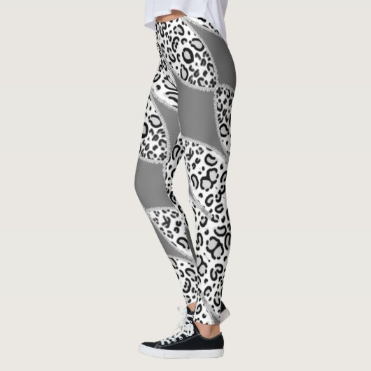 Leggings leopardo en gris con blanco. (Links)