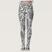 Leggings leopardo en gris con blanco. (Voorkant)
