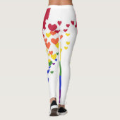 Leggings - LGBTQI Vlaggenvliegende harten (Achterkant)