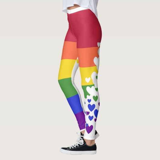 Leggings - LGBTQI Vlaggenvliegende harten (Links)