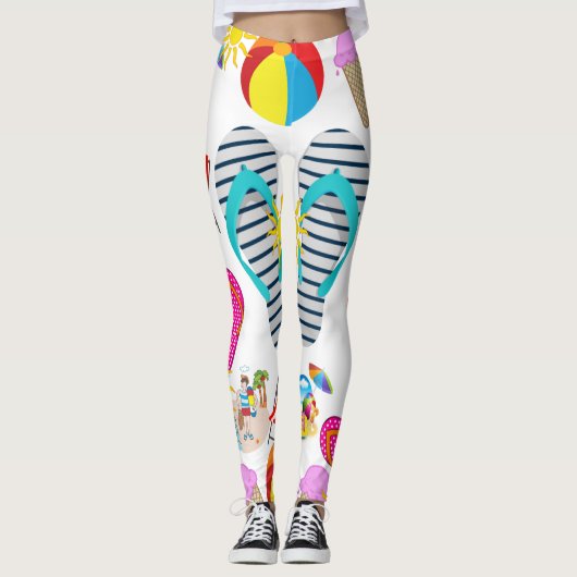 Leggings Long Beach Zomer (Voorkant)