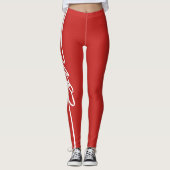 Leggings Love Script Red Valentijnsdag (Voorkant)