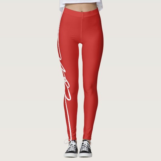 Leggings Love Script Red Valentijnsdag (Voorkant)