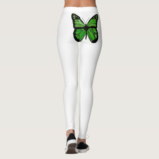 Leggings Lymeziekte Bewustzijn met Vlinder (Achterkant)