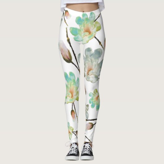 Leggings Magnolia Pattern (Voorkant)