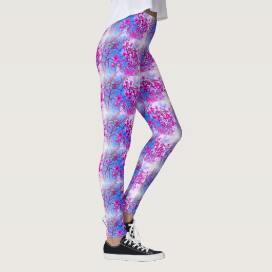 Leggings Magnolia Tree Pattern (Rechts)