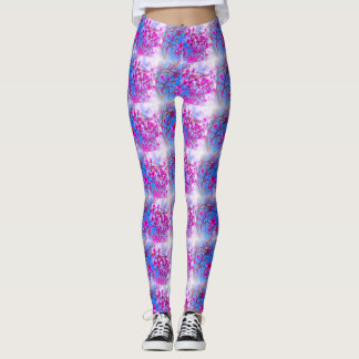 Leggings Magnolia Tree Pattern