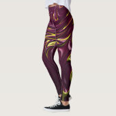 Leggings ~ maroon gold (Links)