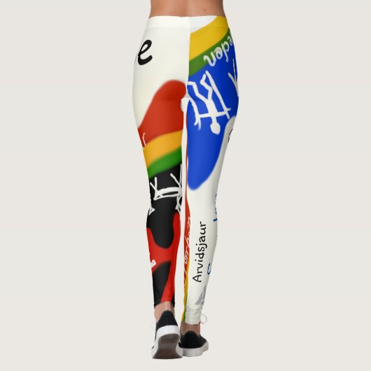 Leggings med samiska tecken och färger! (Achterkant)