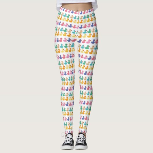 Leggings - Meerkleurige Eenden (Voorkant)