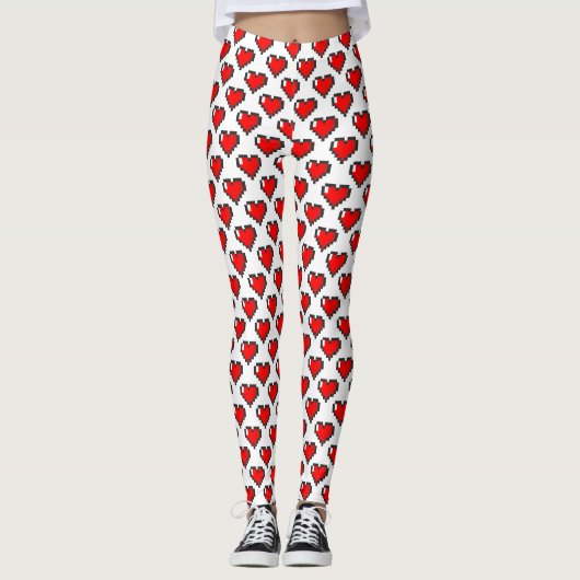 leggings met 8 bits hart (Voorkant)