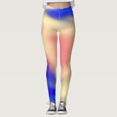 Leggings met Abstract kleurig stroomontwerp (Voorkant)