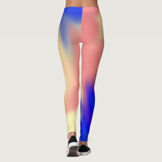 Leggings met Abstract kleurig stroomontwerp (Achterkant)