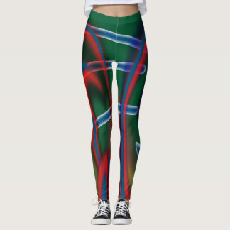 Leggings met abstracte kunst