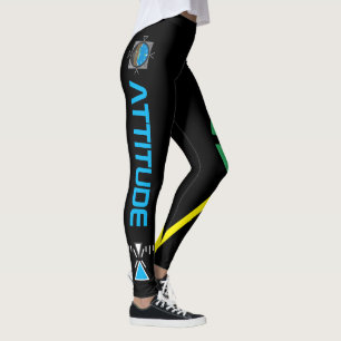 LEGGINGS MET ATTITUDE, KOUD KLEURSTOF!