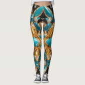 Leggings met Bahamas Kleuren ontwerp (Voorkant)