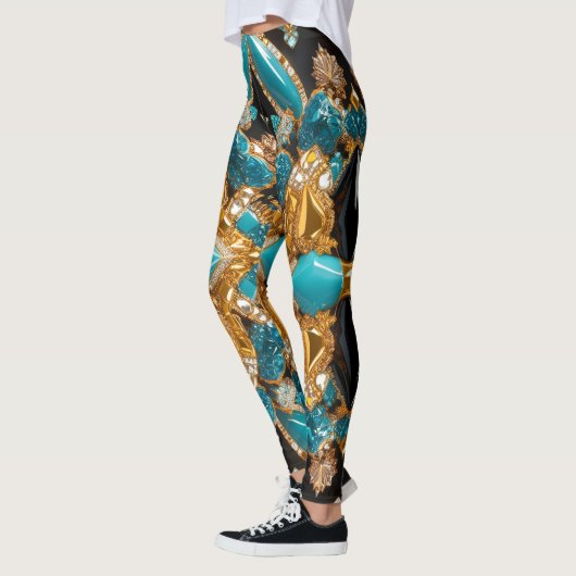 Leggings met Bahamas Kleuren ontwerp (Links)