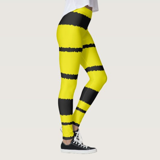 Leggings met bijen geïnspireerd geel en zwart stre (Rechts)
