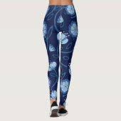 leggings met blauw bloempatroon (Achterkant)