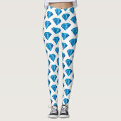 Leggings met blauw diamant (Voorkant)