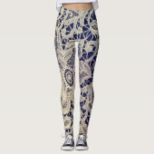 Leggings met blauw en kant (Voorkant)