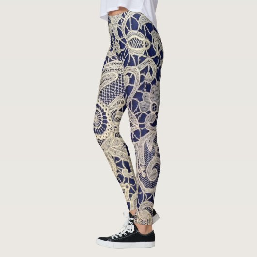 Leggings met blauw en kant (Links)