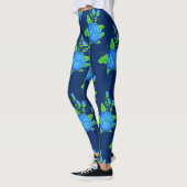Leggings met blauw Roos (Links)