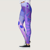 Leggings met blauwe casual kunst (Links)