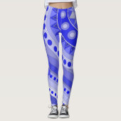 Leggings met blauwe casual kunst (Voorkant)