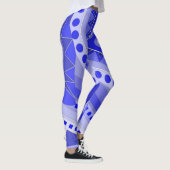 Leggings met blauwe casual kunst (Rechts)