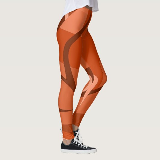 Leggings met blauwe casual kunst (Rechts)